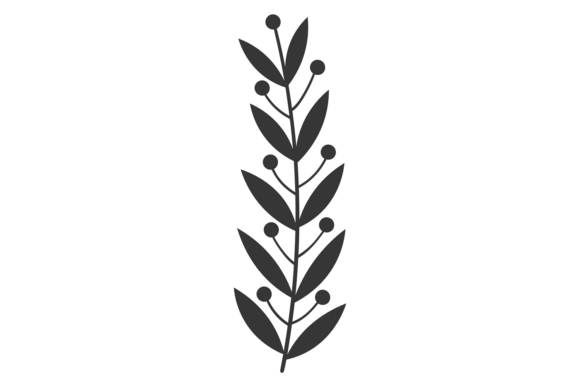 Botany Icon. Decorative Stylized Plant B Graphics