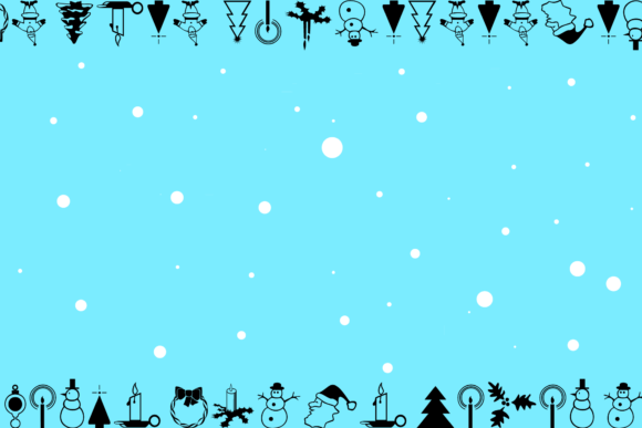 Christmas Blue Background and Decorative