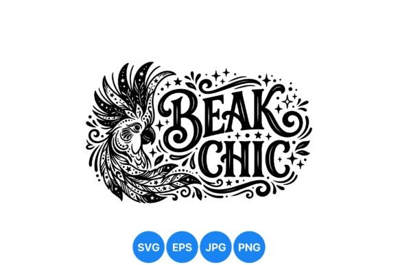 Decorative Bird Typography Design: Graphics and Illustrations for Creative Publishing