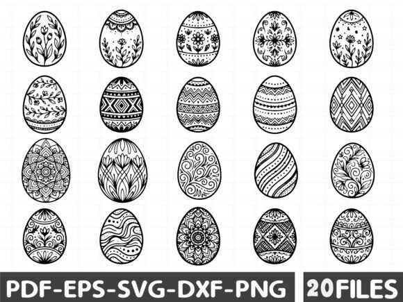 Decorative Easter Egg SVG Bundle: Graphics & Illustrations for Creative Projects
