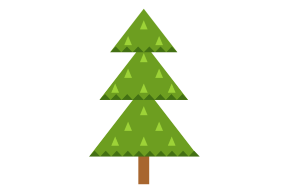 Decorative Evegreen Tree. Fir or Pine Pl Graphics