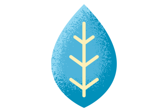 Decorative Leaf in Trendy Textured Style