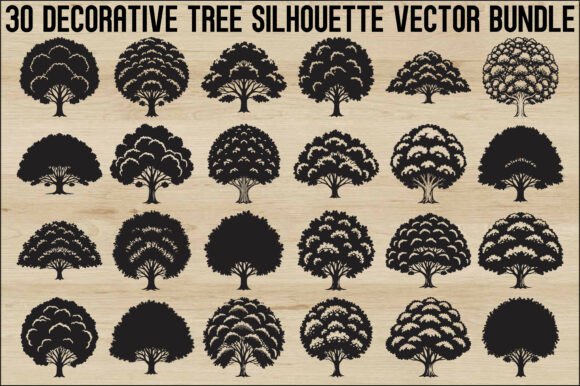 Decorative Tree Silhouette Bundle