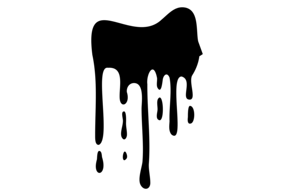 Dripping Black Paint. Decorative Grunge – A Bold Graphic Asset for Handmade Creations