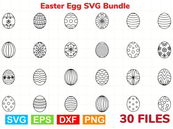 Easter Egg SVG Bundle, Decorative Graphics