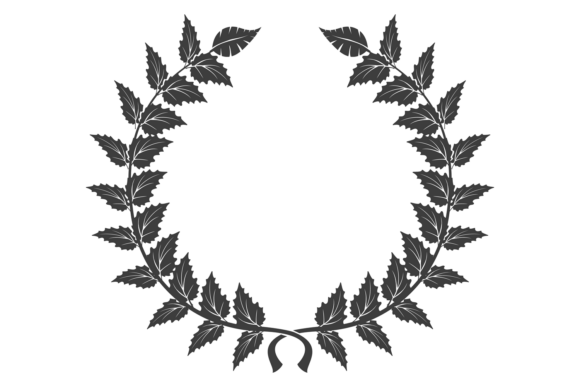 Empty Round Wreath. Decorative Botany Br Graphics