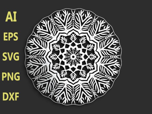 Flower Decorative Mandala Design: Graphics for Editorial and Web Use