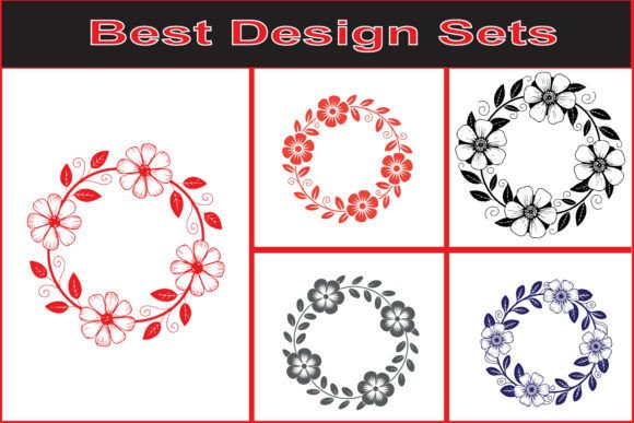 Flower Wreath SVG Bundle for Graphics Freebies