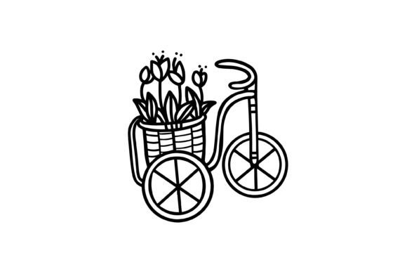 Garden Decorative Bicycle Graphics