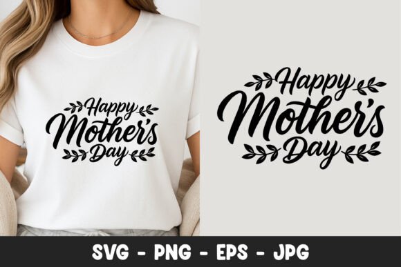 Happy Mothers Day Decorative Script SVG Graphics