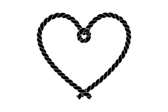 Heart-shaped Rope Knot with Decorative B Graphics
