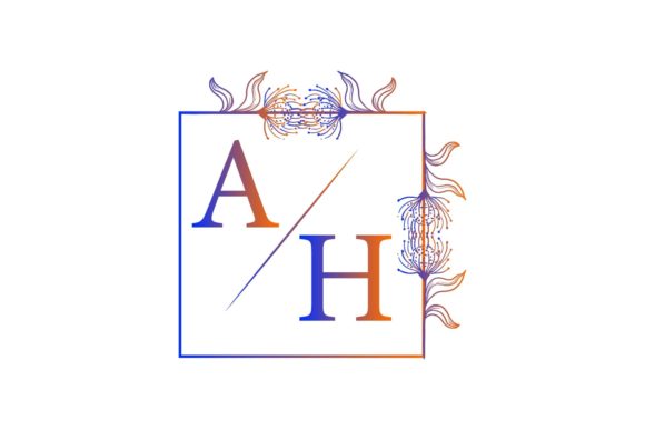 Invitation Flower Monogram Decorative