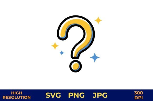 Question Mark with Decorative Stars
