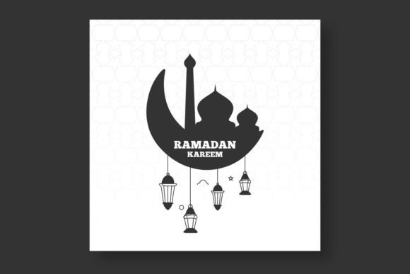 Ramadan Kareem Design with Decorative Graphics