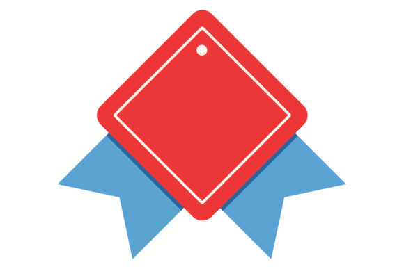 Square Badge. Color Decorative Empty Lab Graphics